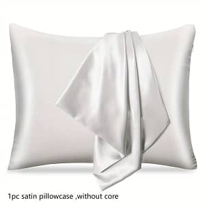 1pc Satin Pillowcase (without Pillow Core), Soft Breathable Decorative Pillow Covers, Silky Zipper Pillow Protector For Bedroom Sofa Home Decor Bedding Shop Online at Dubai Trades