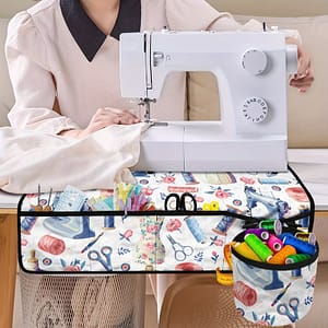 1pc Sewing Machine Mat With Storage Pockets And Cylinder, Washable Polyester, Cartoon Sewing Pattern, Dust-proof Protective Pad For Sewing Supplies And Accessories Arts, Crafts & Sewing Shop Online at Dubai Trades 2