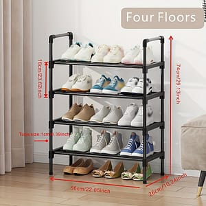 1pc Shoe Rack, Shoe Storage Rack, Single Row Free Standing Shoe Rack, Stackable Shoe Partition, Black Shoe Rack, Suitable For Porch, Closet, Bedroom, Corridor, Clothing & Closet Storage Shop Online at Dubai Trades