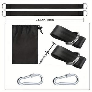 1pc Sling Set Heavy Duty Camping Sling With Safety Locking Buckle And Carrying Pouch Fits All Swing Types Outdoor Swings Playground Set Accessories Hammock Accessories Shop Online at Dubai Trades 2