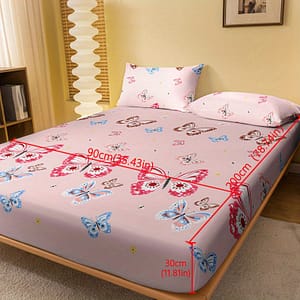 1pc Soft Brushed Microfiber Fitted Sheet With Pattern – Cozy, Breathable Bedding For Bedroom & , Machine Washable, Deep For , Bed Accessories Bedding Shop Online at Dubai Trades