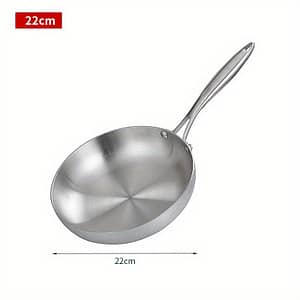 1pc Stainless Steel 304 Pan 304 Stainless Steel Frying Pan, Nonstick Pan Fried Steak Pot Uncoated Kitchen Cookware For Gas Stove And Induction Cooker Cookware Shop Online at Dubai Trades