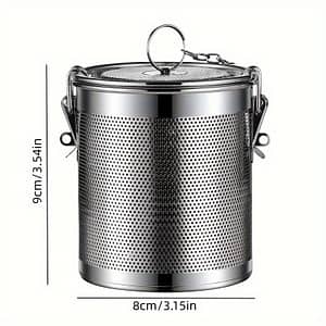 1pc Stainless Steel Cooking Spice Infuser Mesh Strainer – Ideal For Loose Leaf Tea, Herbs, Soups & Seasonings – Reusable Kitchen Accessory With Extended Chain For Easy Brewing Coffee, Tea & Espresso Shop Online at Dubai Trades 2