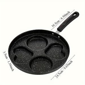 1pc Stainless Steel Handle , Multi-section Breakfast Pan With Burger & Egg Mold, Compatible With Gas Stove Top & Induction Cooker, Kitchen Utensils & Gadgets Cookware Shop Online at Dubai Trades