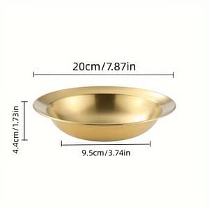 1pc, Stainless Steel Korean Salad Bowl, Salad Bowl And Plate, Simple And Plate, Fruit Plate And Meal Plate, Straw Hat Bowl, Kitchen Supplies, Kitchen Essentials Bowls Shop Online at Dubai Trades