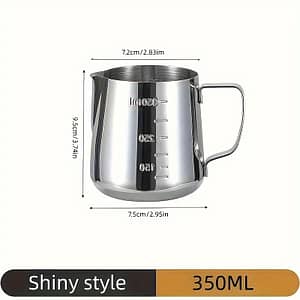 1pc Stainless Steel With Scale Pull Flower Cup, Coffee Shop Milk Frothing Cup, Pull Flower Artifact, Pointed Mouth Milk Frothing Cylinder, Milk Tea Shop Supplies Coffee Maker Parts & Accessories Shop Online at Dubai Trades