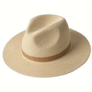 1pc Stylish And Protective Panama Hat With A Wide Brim, Perfect For Men And Women To Wear On Sunny Days At The Beach Accessories Shop Online at Dubai Trades