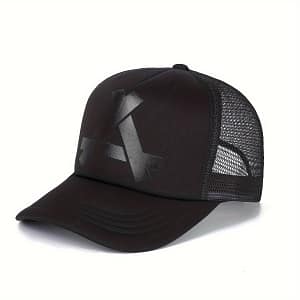 1pc Unisex Sunshade Breathable Mesh Baseball Cap With Triangle Print For Outdoor Sport Accessories Shop Online at Dubai Trades