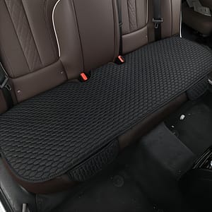 1pc Universal Linen Car Seat Cover With Pocket, Rear Seat Linen Fabric Cushion Breathable Protector Mat Pad Car Accessories For Suv Sedan Van Automotive Shop Online at Dubai Trades