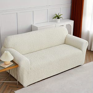 1pc Universal Seersucker Plain Sofa Slipcover, Non-slip Sofa Cover, Furniture Protector For Bedroom Office Living Room Home Decor (with Free Non-slip Fixing Stick) Fitted Sofa Slipcovers Shop Online at Dubai Trades