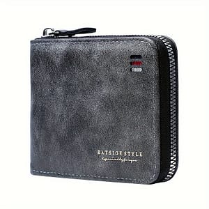1pc Vintage Style Men’, Leather Short Bifold With Zipper Coin Pocket, Multi-card Slot Credit Card Holder, Classic, Coin Purse Accessories Shop Online at Dubai Trades