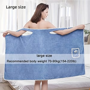 1pc Wearable Bath Towel With Pocket & Bow, Women’ Bathrobe, Absorbent Bath Skirt Towel Convenient To Carry And Wrap, Bathroom Supplies Bath Shop Online at Dubai Trades