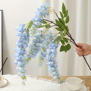 1pc Wisteria Fabric Artificial Flowers, 5 Hanging Decor For Home, Reunion, Various Room Types – No Container, No Battery, Electricity-free Artificial Flowers Shop Online at Dubai Trades