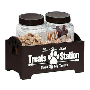 1pc Wooden Pet Treat Station, Pet Food Storage Organizer, Paw Design, Pet Supplies, Home Storage And Organizer Home & Kitchen Shop Online at Dubai Trades