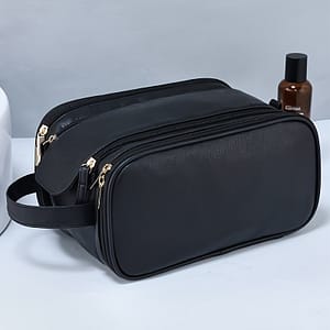 1pc -adult Large Capacity Travel Toiletry Bag, Double-layer Waterproof Makeup Organizer With Zipper, Portable Cosmetic Storage Pouch Bags & Cases Shop Online at Dubai Trades