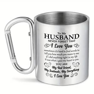 1pc,funny Coffee Mug, To My Husband Never That I Love Mug,tea Cups For Husband Birthday, Valentine, Wedding Anniversary Outdoor Hiking Cup 10oz Camp Kitchen Shop Online at Dubai Trades