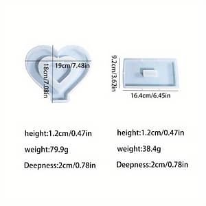 1set Large Heart Display Resin Mold, Diy Personalized Photo Heart Shape Silicone Mold For Valentine’s Day Home Upscale Jewelry Making Tool Arts, Crafts & Sewing Shop Online at Dubai Trades