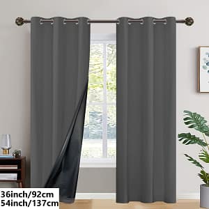2 Panels Blackout Curtains Heat Insulation Curtain Panels With Coated Insulation Lining Suitable For Living Room, Bedroom, Kitchen, Bathroom, Home Decor, Room Decor Curtains & Drapes Shop Online at Dubai Trades