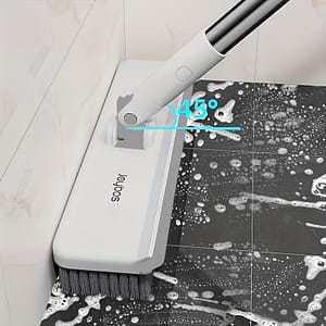 2-in-1 Heavy-duty Floor Scrub Brush With Long Handle – Stainless Steel & Plastic, Rotating Head For Of Floors, Carpets, Walls, Patios, Bathrooms Brushes Shop Online at Dubai Trades 2