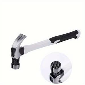2-in-1 High-carbon Hammer With Nail Puller – Dual Groove Design, Round Head For Safety – Ideal For Home, Industrial & Emergency Use, Portable For Woodworking & Camping Claw Hammers Shop Online at Dubai Trades