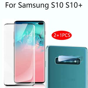 2-in-1 Protective Glass For S10 S10+ Camera Len Screen Protector For For Galaxy S10 Plus Tempered Film Accessories Shop Online at Dubai Trades