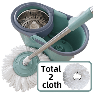 2-in-1 Spin Mop And Bucket Set, Super Absorbent Wet/dry For Tile, Wood, Plastic Cleaning Tool, No Electricity Needed Cleaning Supplies Shop Online at Dubai Trades