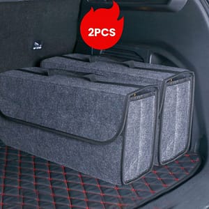 2-pack Foldable Polyester Fiber Car Trunk Organizer – Multifunctional Felt Storage Box For Daily Use, Space-saving Vehicle Storage Bin With Shipping Automotive Shop Online at Dubai Trades