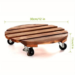 2-pack Round Plant Caddy With Wheels, 13.8 Inch Heavy Duty Plant Dolly With Lockable Metal Casters For Outdoor/indoor Use Caddies Shop Online at Dubai Trades
