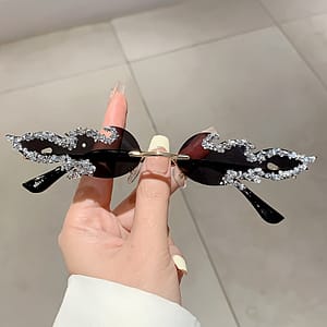 2024 New Stylish Y2k Frameless Multi-colored Fashion Glasses For Women, Featuring With Trendy Rhinestone Decorations. Accessories Shop Online at Dubai Trades