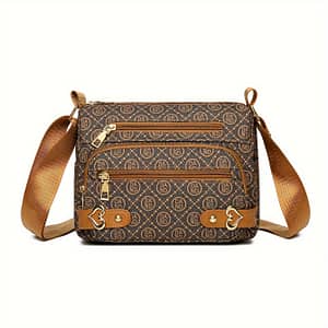 2024 Versatile Textured Print Large Capacity Multi-pocket Crossbody Bag Middle-aged Parent Bag Clothing, Shoes & Jewelry Shop Online at Dubai Trades