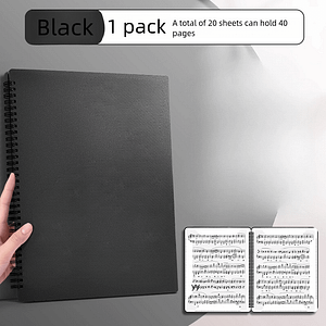 20/30 Pages Sheet Music Folder Extended Piano Sheet Music Folder, A4 Size Black Double-sided Writing Choir Folder For Marching Band Piano General Accessories Shop Online at Dubai Trades 2