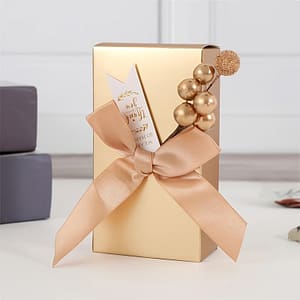 20/50pcs Candy Box Favor Boxes With Bow And Golden Bean Card For Birthday Party Gift Packaging Universal Box Packs Shop Online at Dubai Trades