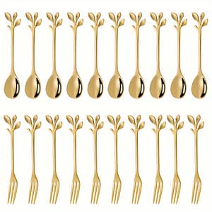 20pcs Elegant Stainless Steel Mini Forks & Coffee Spoons Set – , Rust-resistant, Easy To Clean | Appetizers, Desserts | Ideal For Home, Parties, Weddings Coffee Scoops Shop Online at Dubai Trades 2