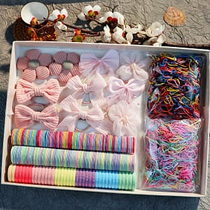2160/2187pcs Jersey Hair Loops Set, Minimalist , Mixed Color Floral & Print, Disposable Hair Ties For Women, & Decoration, Ideal For Celebration Beauty & Personal Care Shop Online at Dubai Trades