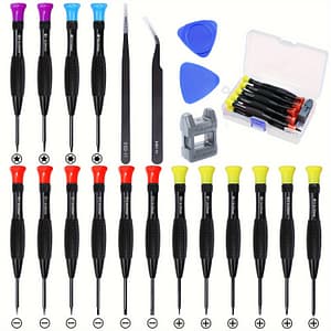 21pcs Precision Screwdriver Set With Magnetic Tips – Includes Slotted, Phillips, Torx, Star & Drivers With Tweezers For Smartphone, Laptop & Watch Repair Hand Tools Shop Online at Dubai Trades 2