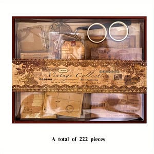 222pcs/box Scrapbooking Supplies, Retro Gift Set, The Theme Of The Garden, A Set Of Stickers, Notes, And Material Papers, Junk Journaling Supplies, -yourself Or Gift-making Colored Paper Shop Online at Dubai Trades