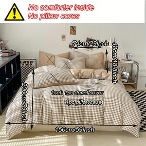2/3pcs Duvet Cover Set (1*duvet Cover + 1/2*pillowcase, Without Core), Minimalist Small Plaid Print Bedding Set, Soft Comfortable Duvet Cover, For Bedroom, Guest Room Bedding Shop Online at Dubai Trades