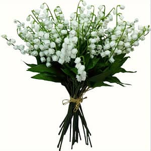 24pcs Artificial Flower, Faux Flowers Wind Chime Orchid Wedding Bouquet, Fake May Flower For Home Garden Wedding Party Decor, Spring Decor Artificial Flowers Shop Online at Dubai Trades