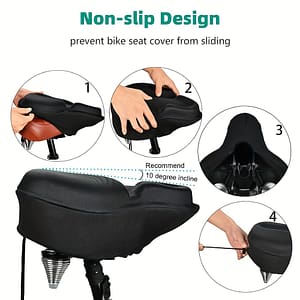 26cm Wide Silicone Gel Bike Seat Cushion – Soft Pad For Enhanced Riding Cycling Shop Online at Dubai Trades