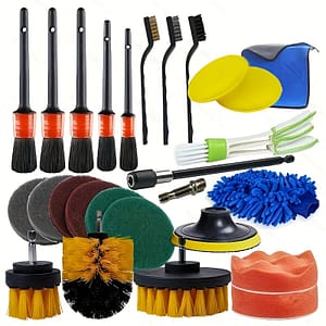 26pcs Car Detailing Kit: Non-electric Brushes, Drill Brush & – Pp Material Applicators Shop Online at Dubai Trades 2