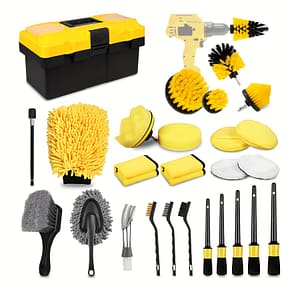 27pcs Car Wash Kit: Detailing Brushes For Interior, Exterior & Wheel Cleaning – Complete Auto Maintenance Set (drill Not Included) Automotive Shop Online at Dubai Trades