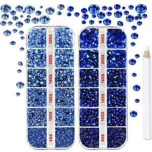 2boxes Rhinestone Gems For Nails, Kit With Rhinestones For Nail, Bag, High Heels Decoration, Featuring A Of Sizes From Ss6 To Ss30 Clothing, Shoes & Jewelry Shop Online at Dubai Trades