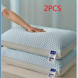 2pcs Cooling Breathable Tofu Pillows – Relax & Neck Support, Easy For Home, Bedroom, Hotel – Gift, Christmas Present Bed Pillows Shop Online at Dubai Trades