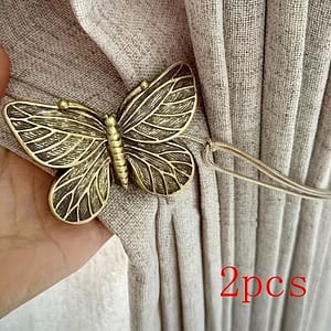 2pcs Elegant Golden Magnetic Curtain Tiebacks – No-drill, Resin , Versatile Modern Decor For Bedroom & Living Room, Curtains For Bedroom Home & Kitchen Shop Online at Dubai Trades
