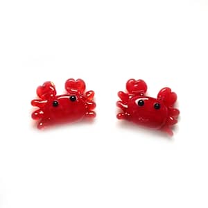2pcs Handmade 3d Cute Crab Lampwork Glass Beads For Jewelry Making Diy Bracelet Necklace Earring Decor Accessories Arts, Crafts & Sewing Shop Online at Dubai Trades 2