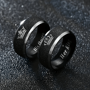 2pcs Set: Stylish Crown Couple Rings – Design, 304 Stainless Steel, Casual Attire & Clothing, Shoes & Jewelry Shop Online at Dubai Trades