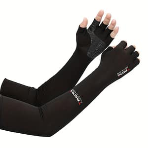 2pcs Sport Arm Sleeves Cycling Running Fishing Climbing Arm Cover Sun Uv Protection Ice Cool Sleeves With 5-finger Cuff Base Layers & Compression Shop Online at Dubai Trades
