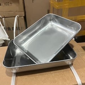 2pcs Stainless Steel Rectangular Baking Pans, Square Shape, , Durable, For Tiramisu, Lasagna, And Desserts Bakeware Shop Online at Dubai Trades
