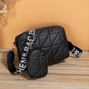 2pcs Women’ Quilted Design Crossbody Bag With Purse Set, Bag With Closure Clothing, Shoes & Jewelry Shop Online at Dubai Trades