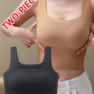 2pcs Women’s Wireless Bras – No Underwire Backless Design, , Nude Beige & Black, Non-removable Padded Cups, Elegant For Everyday & Formal Wear Bras Shop Online at Dubai Trades